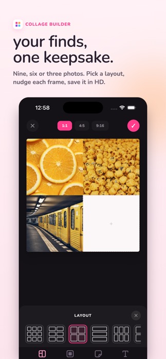 Color Hunt — collage builder, your finds, one keepsake