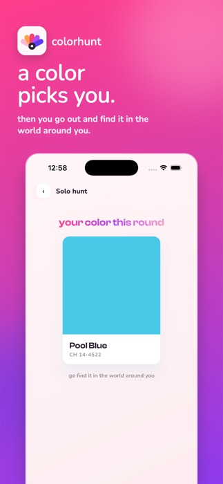 Color Hunt — a color picks you, then you go find it in the world around you